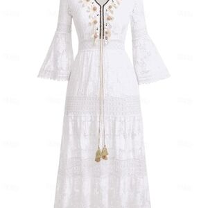 Elegant White Lace Dress